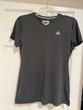 adidas Women’s Black V-Neck Short Sleeve Tee